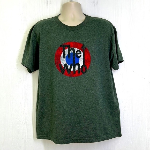Bravado - The Who Graphic Band Green Short Sleeve T Shirt Size Large - Picture 1 of 9
